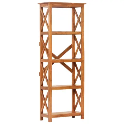 vidaXL Knjižna polica 60x30x160 cm trden akacijev les medena