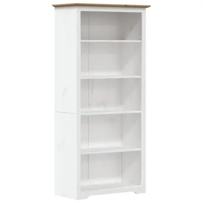 vidaXL Knjižna omara BODO rjava 82x40x173 cm trdna borovina 5 polic