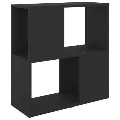 vidaXL Knjižna omara črna 60x24x63 cm iverna plošča