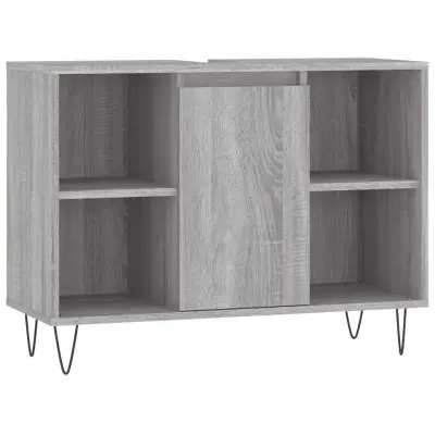 vidaXL Kopalniška omarica siva sonoma 80x33x60 cm inženirski les