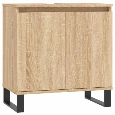 vidaXL Kopalniška omarica sonoma hrast 58x33x60 cm inženirski les