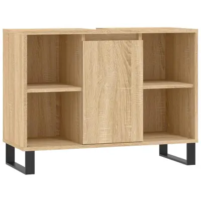 vidaXL Kopalniška omarica sonoma hrast 80x33x60 cm inženirski les