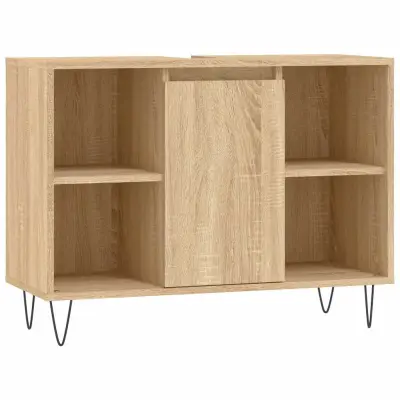 vidaXL Kopalniška omarica sonoma hrast 80x33x60 cm inženirski les