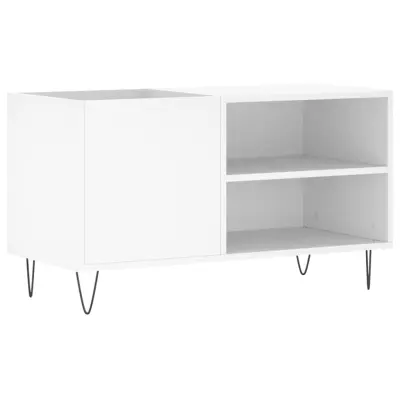 vidaXL Omarica za gramofonske plošče bela 85x38x48 cm inženirski les