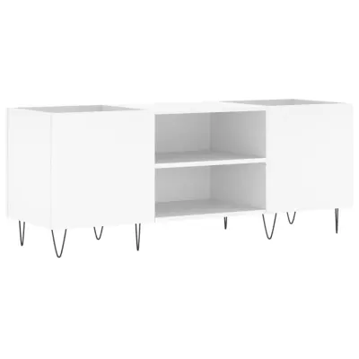 vidaXL Omarica za gramofonske plošče bela 121x38x48 cm inženirski les