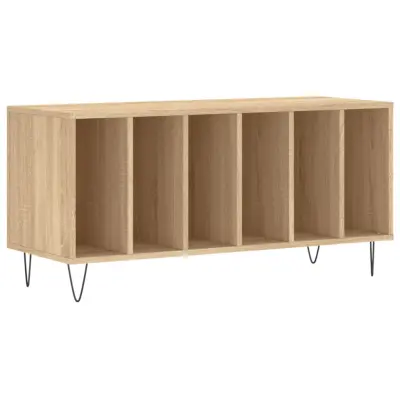 vidaXL Omarica za gramofonske plošče hrast sonoma 100x38x48 cm les