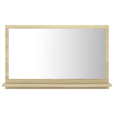 vidaXL Kopalniško ogledalo sonoma hrast 60x10,5x37 cm iverna plošča
