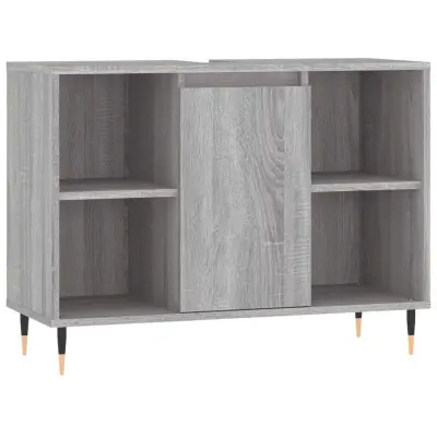 vidaXL Kopalniška omarica siva sonoma 80x33x60 cm inženirski les