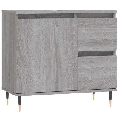 vidaXL Kopalniška omarica siva sonoma 65x33x60 cm inženirski les