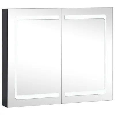 vidaXL LED kopalniška omarica z ogledalom 80x12,2x68 cm