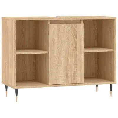 vidaXL Kopalniška omarica sonoma hrast 80x33x60 cm inženirski les