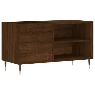 vidaXL Omarica za gramofonske plošče rjavi hrast 85x38x48 cm inž. les