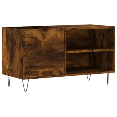 vidaXL Omarica za gramofonske plošče dim. hrast 85x38x48 cm inž. les