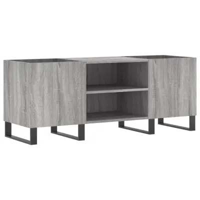 vidaXL Omarica za gramofonske plošče siva sonoma 121x38x48 cm inž. les