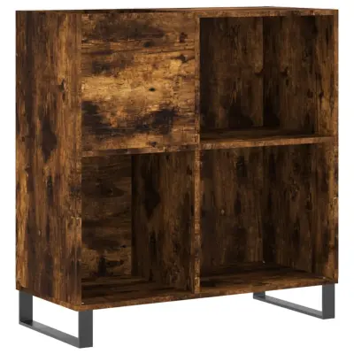 vidaXL Omarica za gramofonske plošče dim. hrast 84,5x38x89 cm inž. les