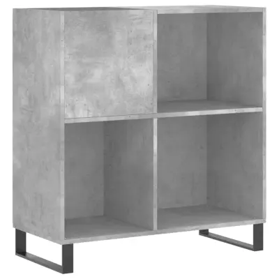 vidaXL Omarica za gramofonske plošče betonsko siva 84,5x38x89 cm les
