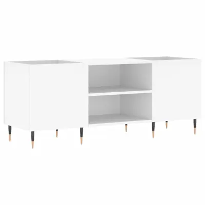 vidaXL Omarica za gramofonske plošče bela 121x38x48 cm inženirski les