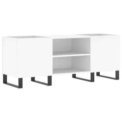 vidaXL Omarica za gramofonske plošče bela 121x38x48 cm inženirski les