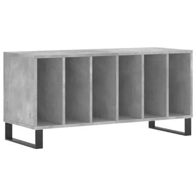 vidaXL Omarica za gramofonske plošče betonsko siva 100x38x48 cm les