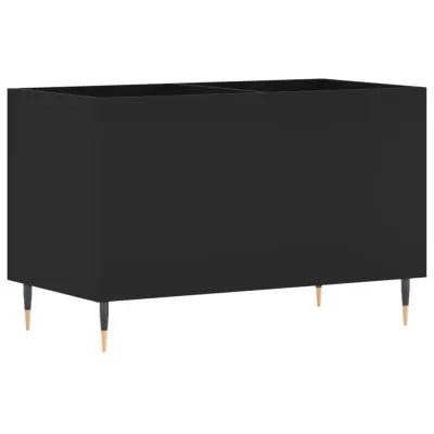 vidaXL Omarica za gramofonske plošče črna 74,5x38x48 cm inženirski les