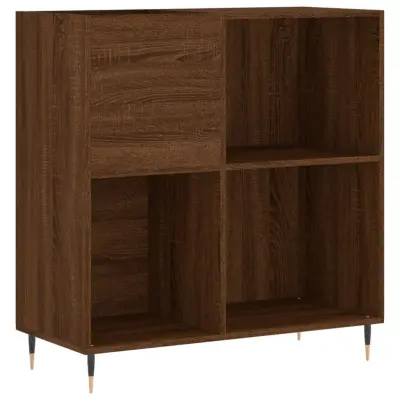 vidaXL Omarica za gramofonske plošče rjavi hrast 84,5x38x89cm inž. les