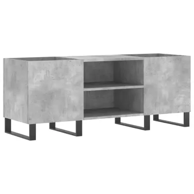 vidaXL Omarica za gramofonske plošče betonsko siva 121x38x48 cm les