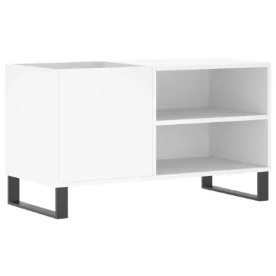 vidaXL Omarica za gramofonske plošče bela 85x38x48 cm inženirski les