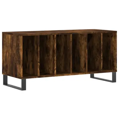 vidaXL Omarica za gramofonske plošče dim. hrast 100x38x48 cm inž. les