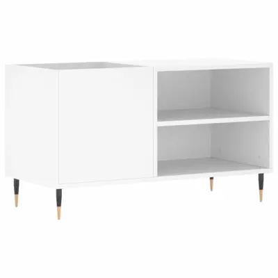 vidaXL Omarica za gramofonske plošče bela 85x38x48 cm inženirski les