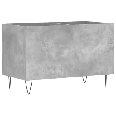 vidaXL Omarica za gramofonske plošče betonsko siva 74,5x38x48 cm les