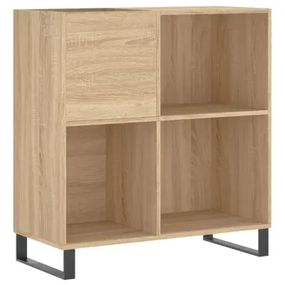 vidaXL Omarica za gramofonske plošče hrast sonoma 84,5x38x89 cm les