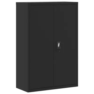 vidaXL Arhivska omara črna 90x40x140 cm jeklo