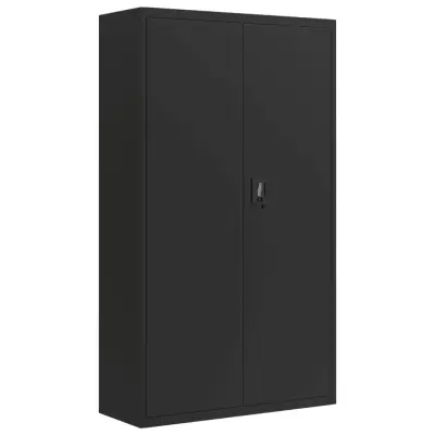 vidaXL Arhivska omara črna 105x40x180 cm jeklo