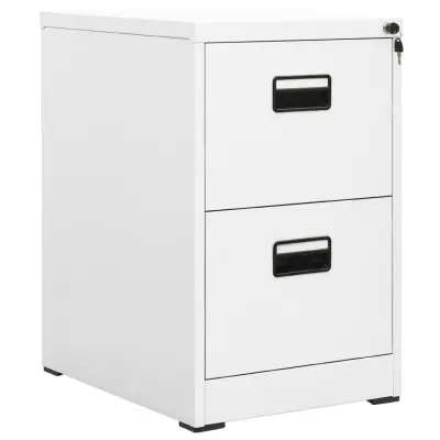 vidaXL Arhivska omarica bela 46x62x72,5 cm jeklo