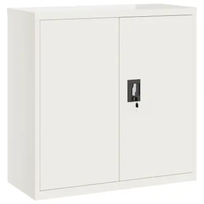 vidaXL Arhivska omara bela 90x40x90 cm jeklo