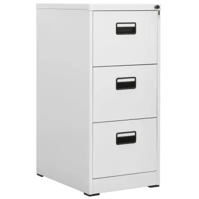 vidaXL Arhivska omarica svetlo siva 46x62x102,5 cm jeklo