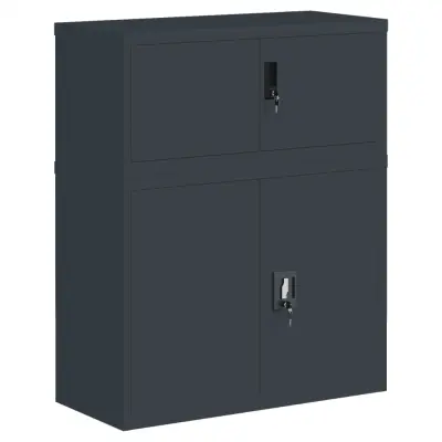 vidaXL Arhivska omara antracitna 90x40x110 cm jeklo