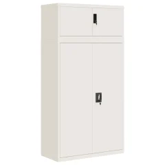 vidaXL Arhivska omara bela 90x40x180 cm jeklo