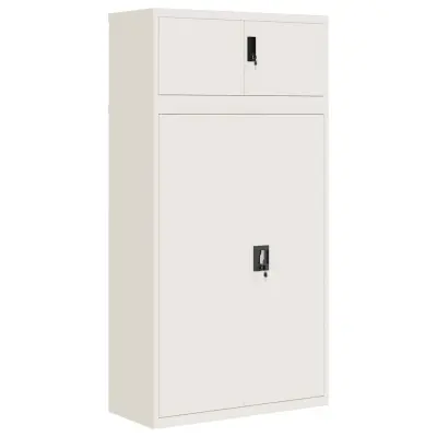 vidaXL Arhivska omara bela 90x40x180 cm jeklo