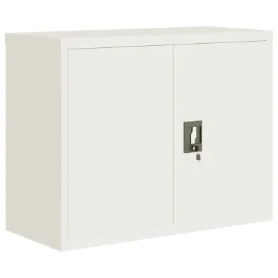 vidaXL Arhivska omara bela 90x40x70 cm jeklo
