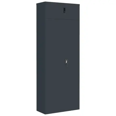 vidaXL Arhivska omara antracitna 90x40x240 cm jeklo