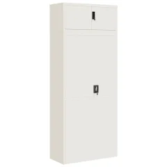 vidaXL Arhivska omara bela 90x40x220 cm jeklo