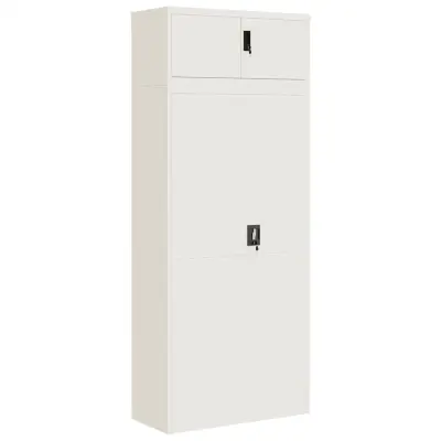 vidaXL Arhivska omara bela 90x40x220 cm jeklo