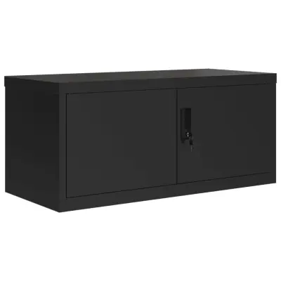 vidaXL Arhivska omara črna 90x40x40 cm jeklo