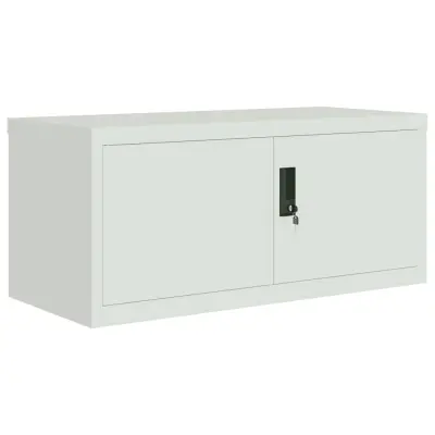 vidaXL Arhivska omara svetlo siva 90x40x40 cm jeklo