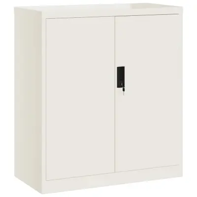 vidaXL Arhivska omara bela 79x40x90 cm jeklo