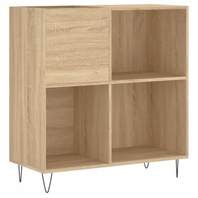 vidaXL Omarica za gramofonske plošče hrast sonoma 84,5x38x89 cm les
