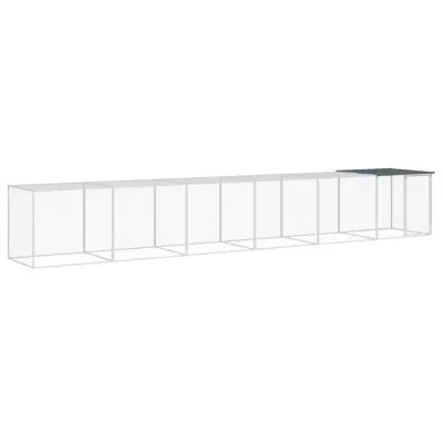 vidaXL Kokošnjak s streho antracit 603x98x90 cm pocinkano jeklo