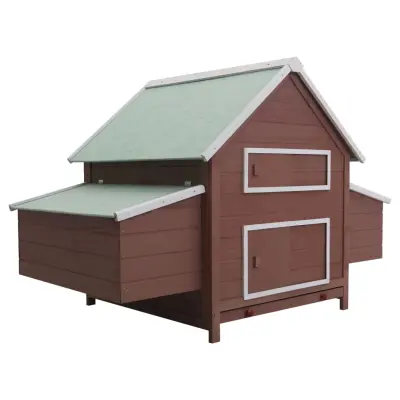 vidaXL Kokošnjak rjav 157x97x110 cm iz lesa