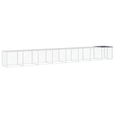 vidaXL Kokošnjak s streho antracit 803x98x90 cm pocinkano jeklo